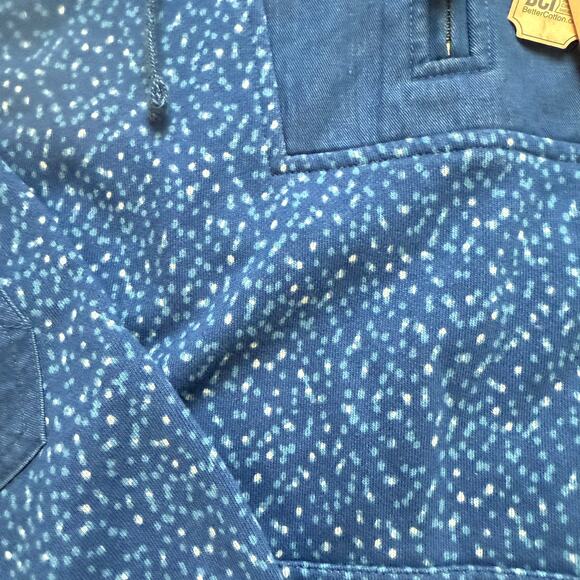 Women's NWT Fat Face Blue Speckled Half-Zip Hoodie, Size 12 - Picture 8 of 9